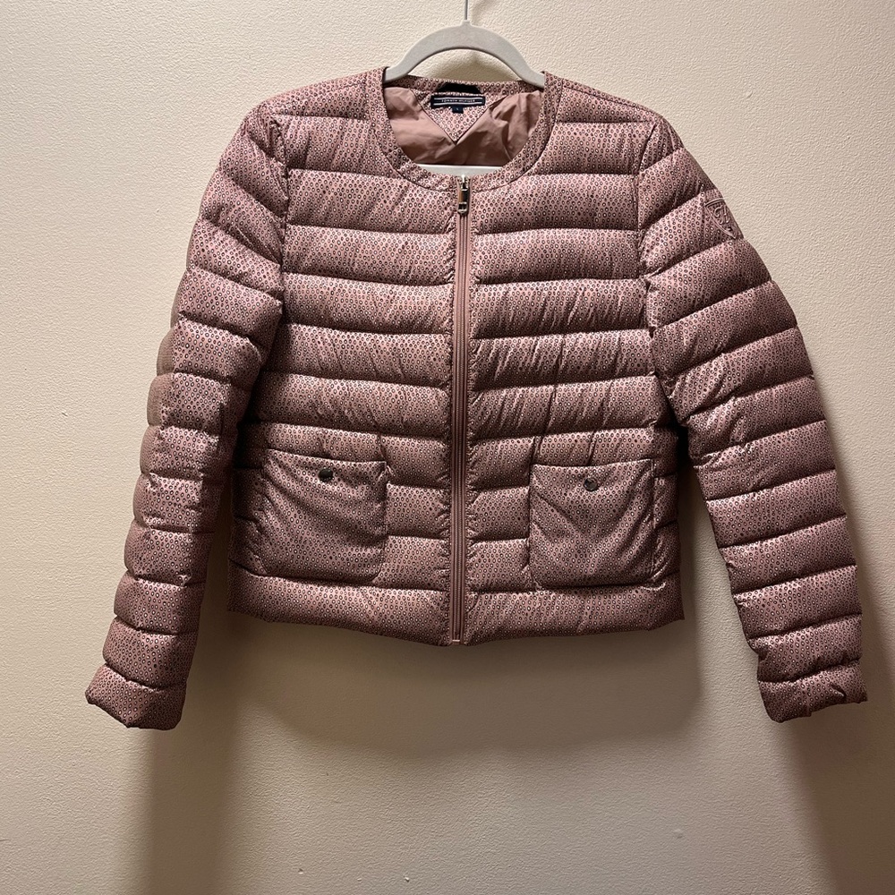 Tommy Hilfiger Europe Vintage Puffer Down Jacket, Danville Mauve Print, Pink